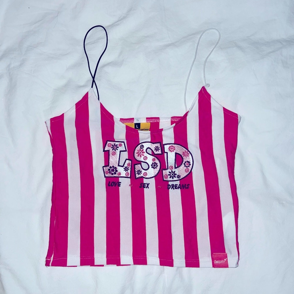 Omighty LSD embroidered crop tank size L